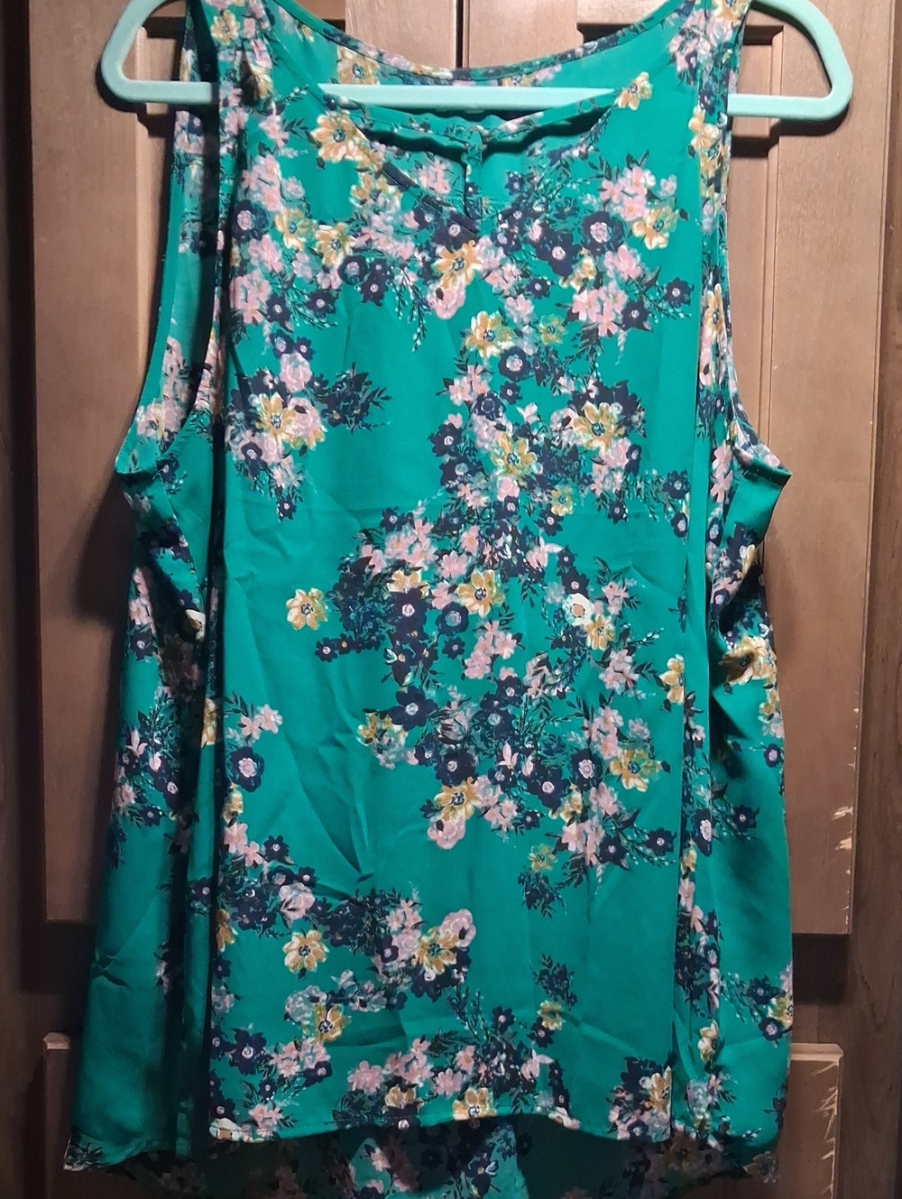 Maurices Teal Floral Sleeveless Camisole